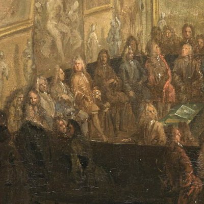 Assemblée ordinaire de l’Académie royale de peinture & sculp. au Louvre - Martin