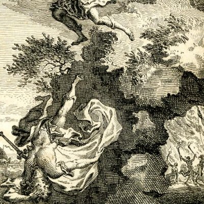 Mentor précipite Télémaque en mer (Télémaque, 1755, livre III) - Fokke