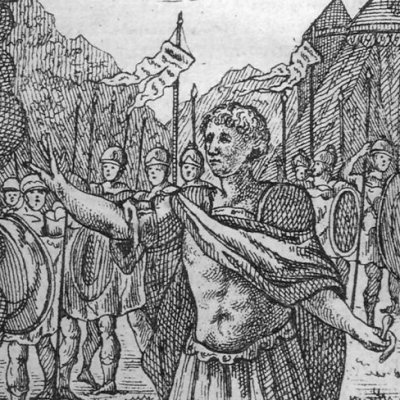 Télémaque victorieux devant les cendres d’Hippias  (Télémaque, XIII, Leyde Wetstein 1777)