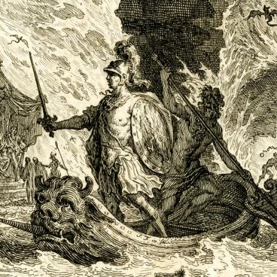  Télémaque sur la barque de Charon (Télémaque, 1755, livre XIV) - Fokke 