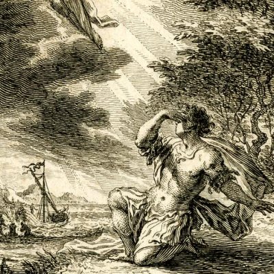 Minerve apparaît à Télémaque (Télémaque, 1755, livre XVIII) - Fokke 