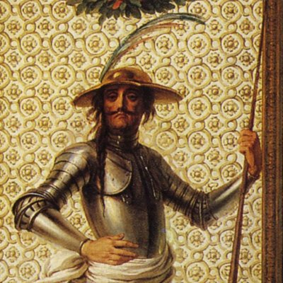 Don Quichotte et Sancho Pansa sur un piédestal - Charles Coypel
