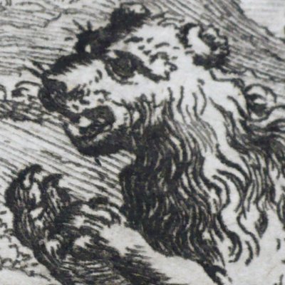 La Génisse, la chèvre & la brebis en société avec le lion (Fables 68) - Chauveau