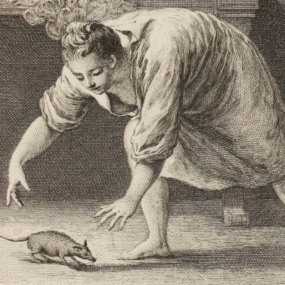 La chatte métamorphosée en femme (La Fontaine, Desaint & Saillant, 1755) - Oudry