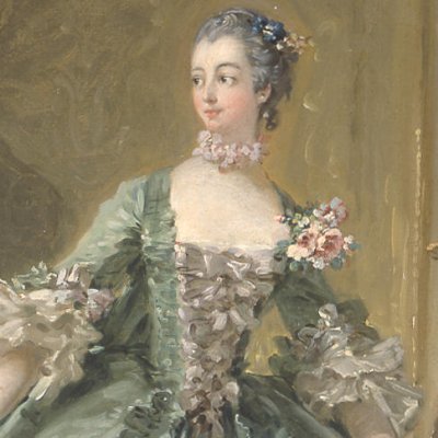 Portrait de Mme de Pompadour (collection Rothschild) - Boucher