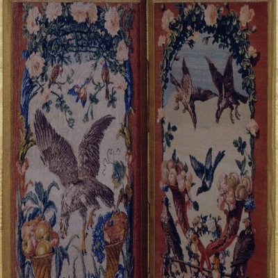 Paravent de cinq feuilles aux oiseaux - d’après Desportes