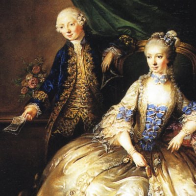 Marie-Anné Camasse, comtesse de Forbach et deux de ses enfants - Mannlich