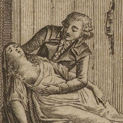 Léonore retirée de son faux cercueil (Aline &Valcour, t2, III, face p. 46)