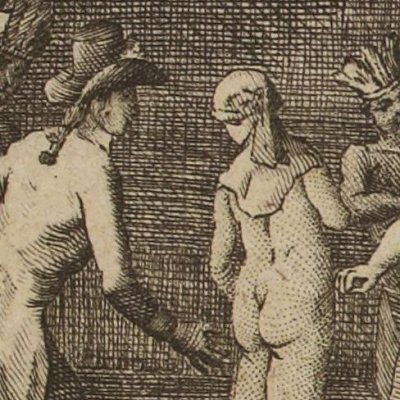 Sainville examines 3 white women (Aline &Valcour, 1795, t2, III, face p.200)