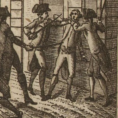 Valcour tombe dans une embuscade (Aline &Valcour, 1795, t4, VII face p140)