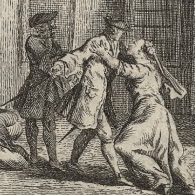 La Barbe bleue, vignette (Histoires ou contes du temps passé, La Haye, 1742) - Fokke d'après de Sève