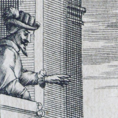 Les Contretemps [L’Étourdit], frontispice (Molière, I, 1682) - Brissart