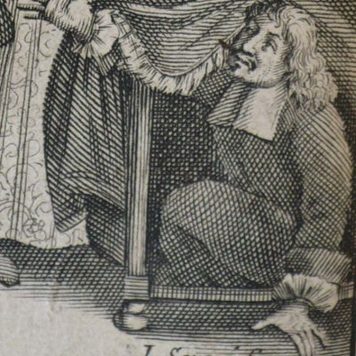 L’Imposteur [Tartuffe], frontispice (Molière, V,1682) - Brissart
