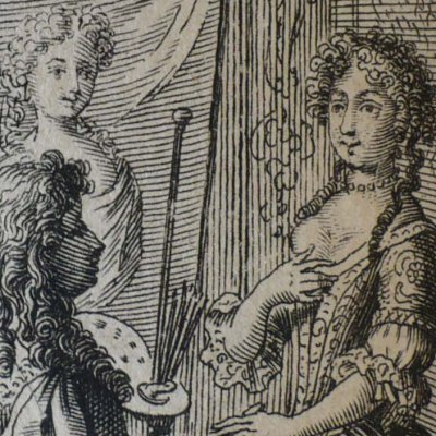 [Le Sicilien ou] L’Amour peintre, frontispice (Molière, III, 1682) - Brissart