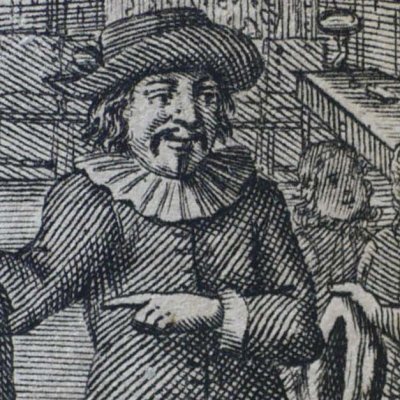 L’Avare, frontispice (Molière, IV, 1682) - Brissart