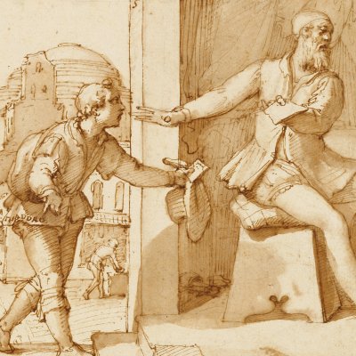 Le jeune Taddeo Zuccaro est éconduit par son cousin - Federico Zuccaro