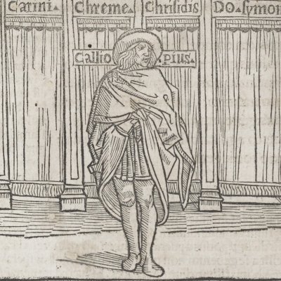 Calliopius. Prologue de l’Andrienne (Térence, Comédies, Trechsel, 1493)