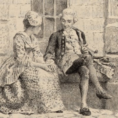 Denise courtisée par Desgland (Jacques le Fataliste, 1884) - Leloir