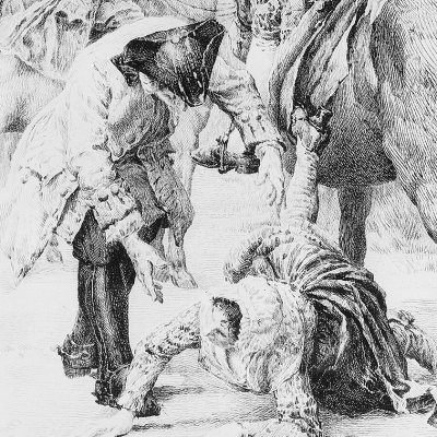 La chute de cheval (Jacques le Fataliste, 1884) - Maurice Leloir