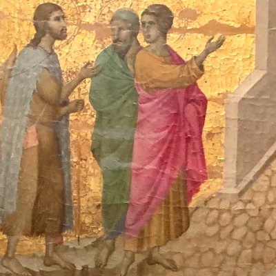 Rencontre sur la route d’Emmaüs (Maestà de Sienne) - Duccio