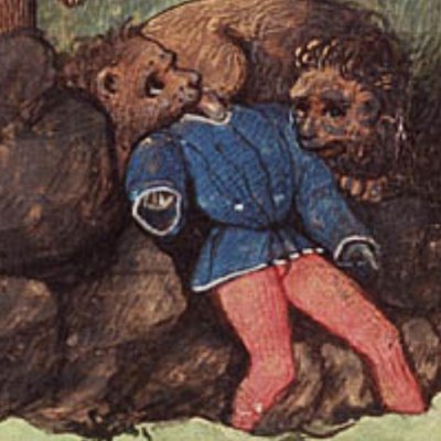 Bellérophon rejette sa belle-mère et est jeté aux lions (Epître d’Othéa)