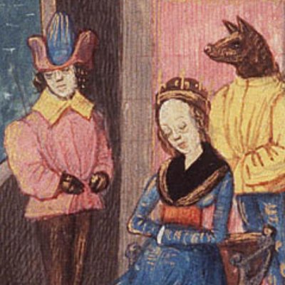 Circé change les compagnons d’Ulysse en animaux (Epître d’Othéa, La Haye KB 74G27, f93)