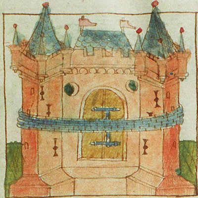 « Porta clausa », la porte close du Temple (Speculum humanae salvationis, KB 10 B 34, F5ra)
