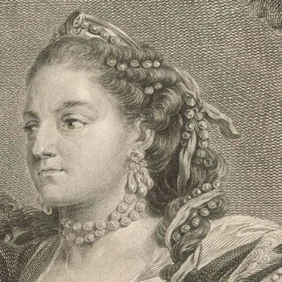 Mlle Clairon dans le rôle de Médée - L. Cars et J. Beauvarlet d’après Vanloo