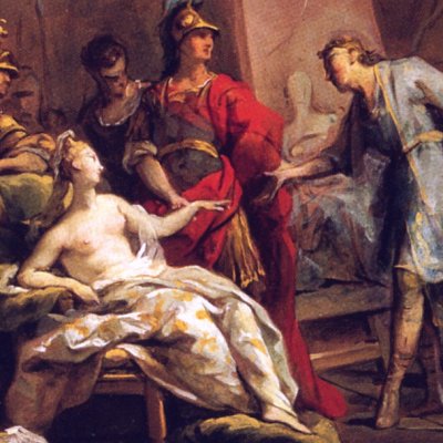 Alexandre donne sa maîtresse Campaspe à Apelle, ou La Peinture - Restout