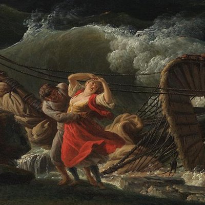 Une tempête avec le naufrage d’un vaisseau - Vernet