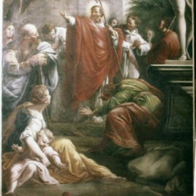 Saint Pèlerin prêchant aux habitants d’Auxerre - Restout