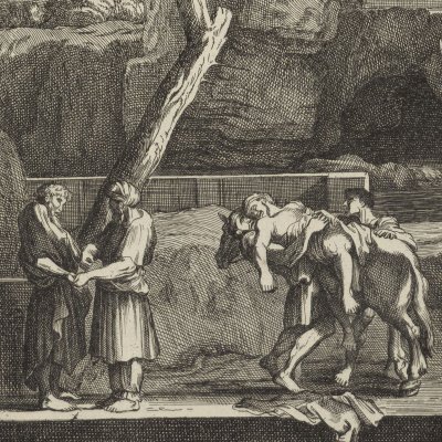 Le bon Samaritain arrivant à l’auberge (Histoire du Bon Samaritain) - Bourdon