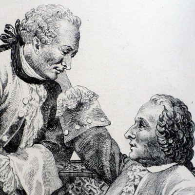 Grimm et Diderot - Frédéric Régamey d’après Carmontelle