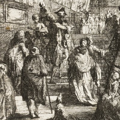 View of the Louvre Salon in 1753 - Gabriel de Saint-Aubin