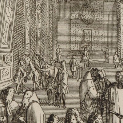 Exposition des ouvrages de peinture et de sculpture par M.rs de l'Académie dans la galerie du Louvre (Salon de 1699) - Nicolas Langlois ?