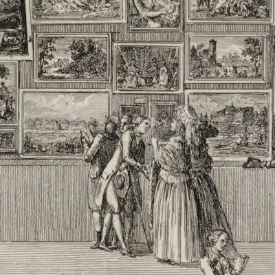 Coup d’œil exact de l’arrangt des Peintures au Salon du Louvre en 1785 - Martini