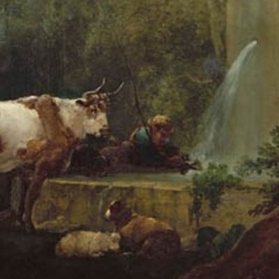 Troupeau près d’une fontaine - Casanove