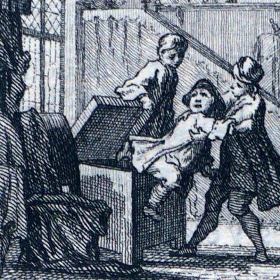 Ragotin retiré du coffre (Roman comique, II, 1, éd. 1752) - De Sève
