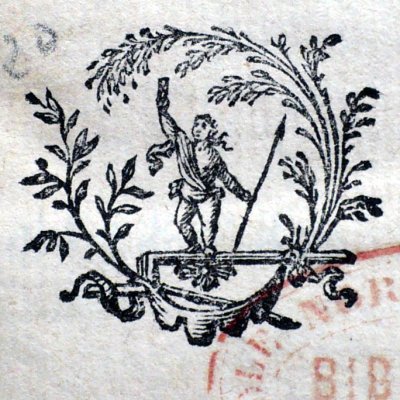 Nouvelles tragi-comiques de Scarron, fleuron de la page de titre (t 1, éd. 1752)
