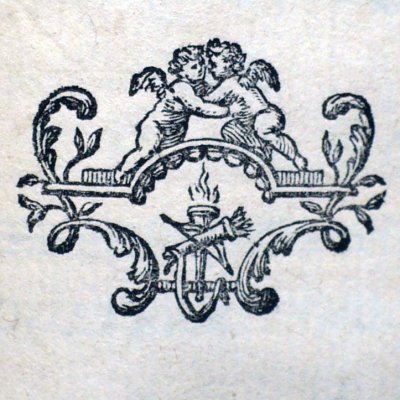 Nouvelles tragi-comiques de Scarron, fleuron de la page de titre (t 2, éd. 1752)