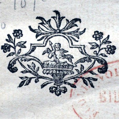 Œuvres de Scarron, fleuron de la page de titre (éd. 1752)