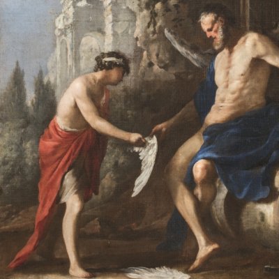 Allégorie du temps : Amour dépose ses ailes devant Saturne - Schönfeld