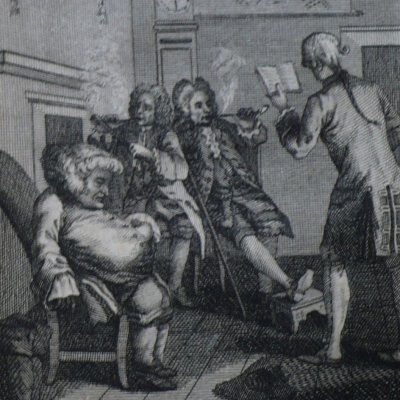 Le Caporal Trim lisant son sermon (Tristram Shandy, 1784)