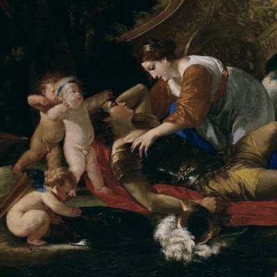 Armide surprenant Renaud endormi (version de Moscou) - Poussin