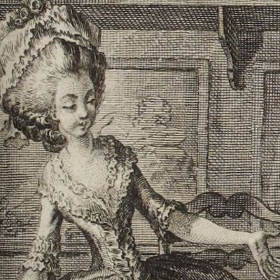 Manon examine Edmond - (Paysan perverti,  Esprit 1782, fig5) - Binet