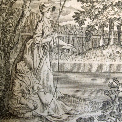Pamela et Mrs Jewkes à la pêche (Pamela, Leipzig 1750, fig4) - Brühl