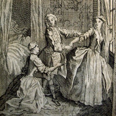 Pamela intercède pour lady Davers auprès de Mr B (Pamela, Leipzig 1750, fig13) - Brühl