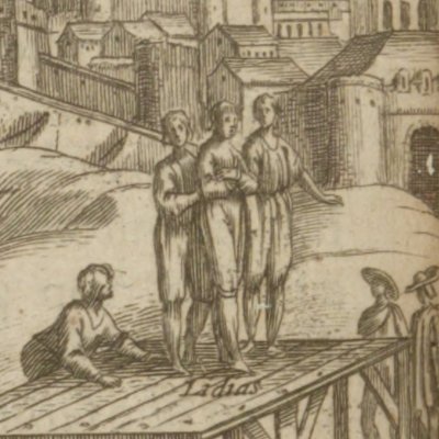 Le récit de Mélandre à Clidamant et à Lindamor (L’Astrée, 1633, I, 12) - Lasne