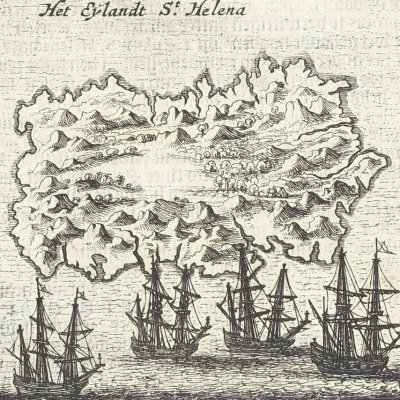 Sainte Hélène (Verhael van de eerste Schipvaert..., p97, in Oost en Westindische Voyagien..., 1648)