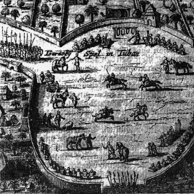 Tournoi à Tuban (Van Neck, Récit véridique…, p13, in Oost en Westindische Voyagien..., 1650)